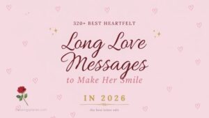 320+ Best Heartfelt Long Love Messages to Make Her Smile In 2026