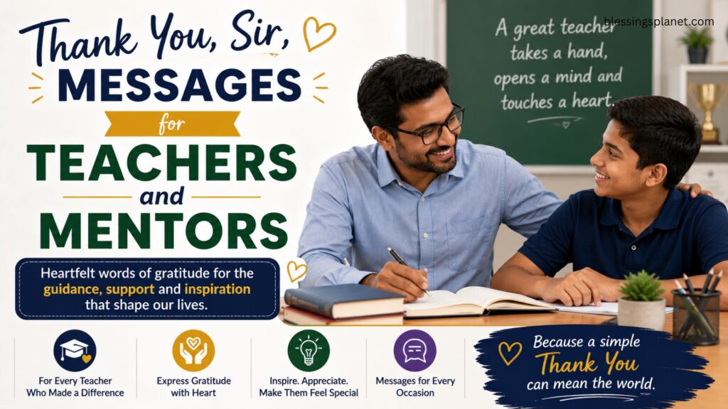 Thank You, Sir, Messages for Teachers and Mentors