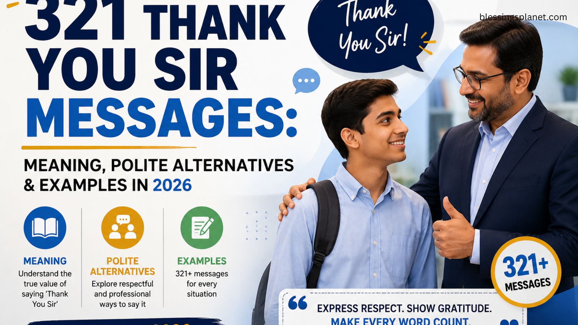 321 Thank You Sir Messages Meaning, Polite Alternatives & Examples In 2026