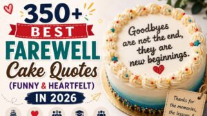 350+ Best Farewell Cake Quotes (Funny & Heartfelt) In 2026