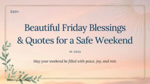 360+ Beautiful Friday Blessings and Quotes for a Safe Weekend In 2026