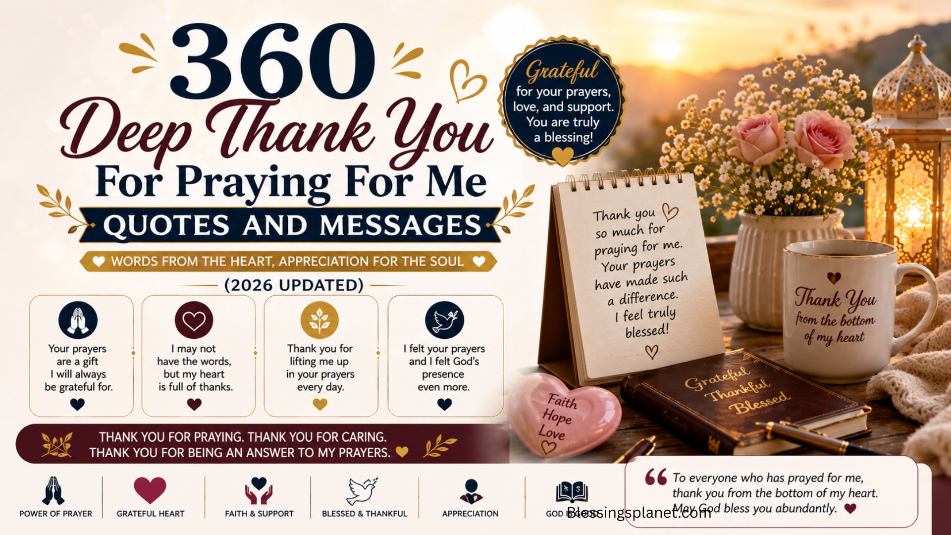 360 Deep Thank You For Praying For Me Quotes And Messages (2026 Updated)