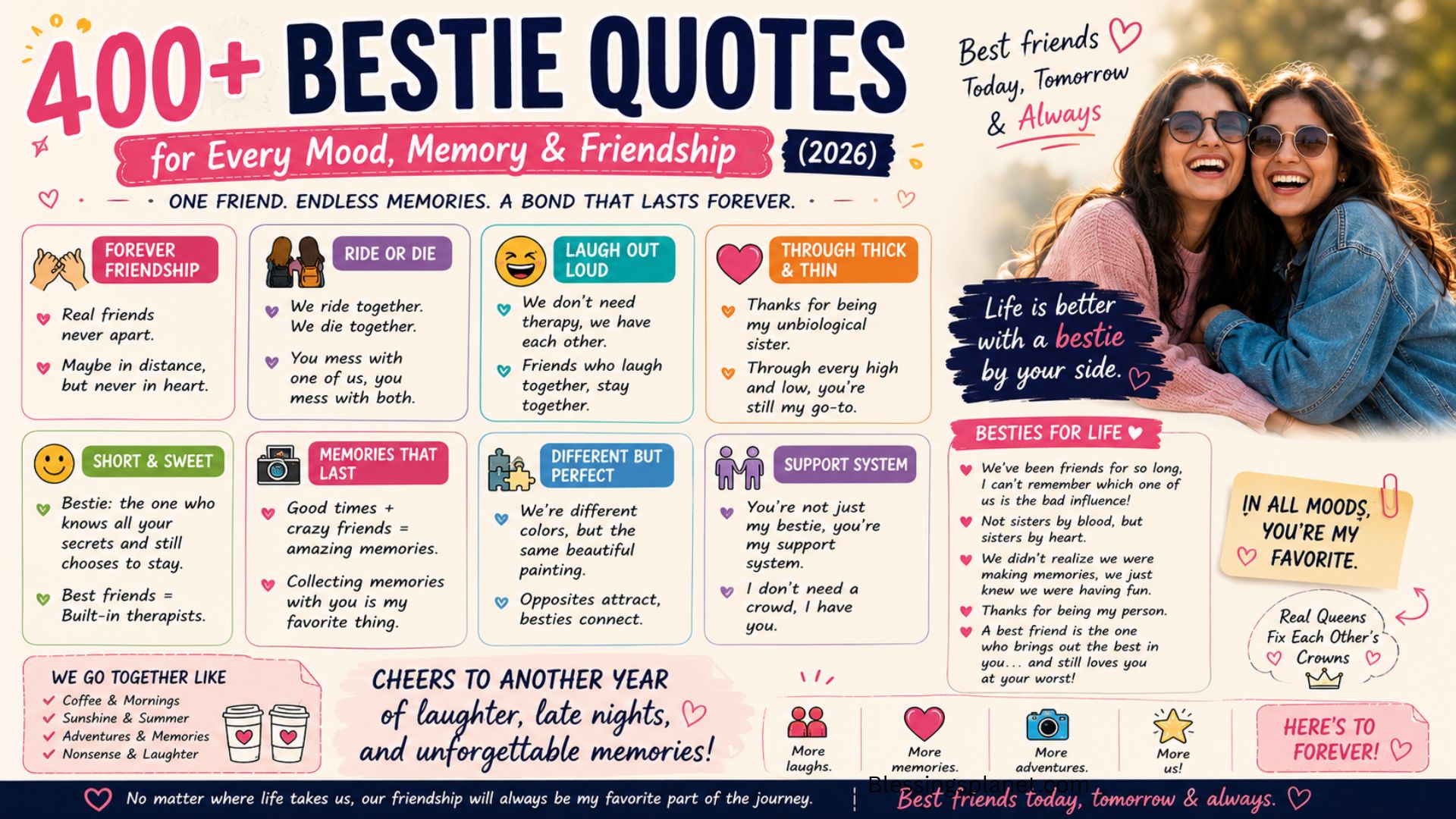 400+ Bestie Quotes for Every Mood, Memory & Friendship (2026)