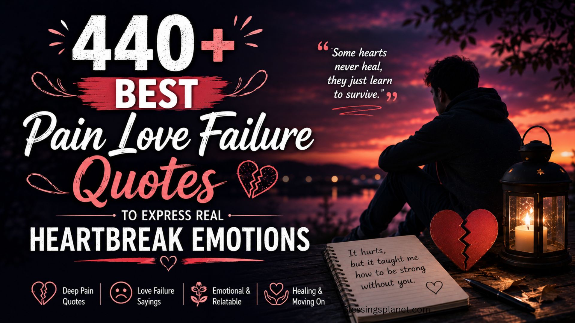 440+ Best Pain Love Failure Quotes to Express Real Heartbreak Emotions