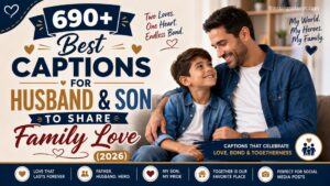 690+ Best Captions for Husband & Son to Share Family Love (2026)