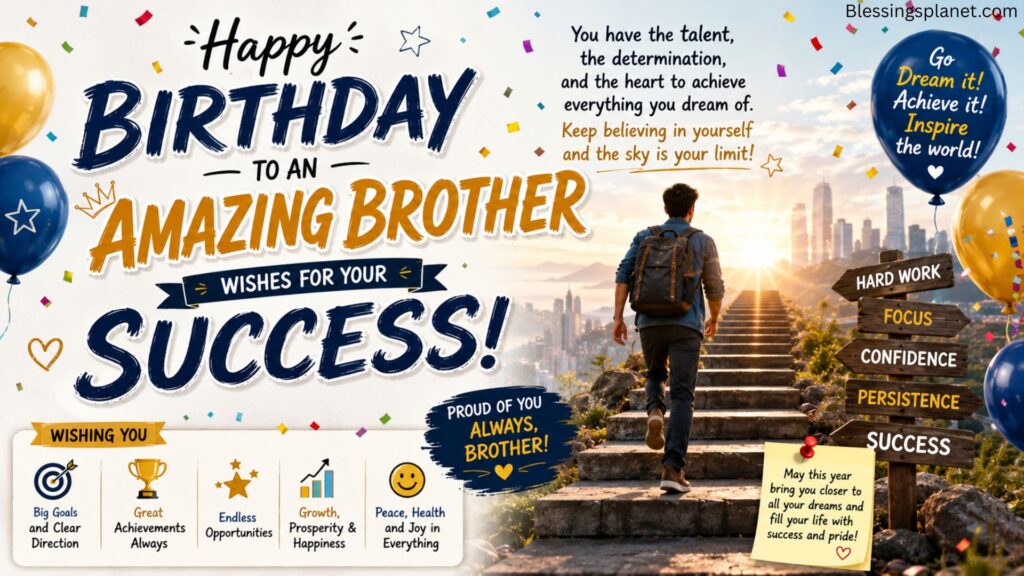 Birthday Wishes for Brother's Success