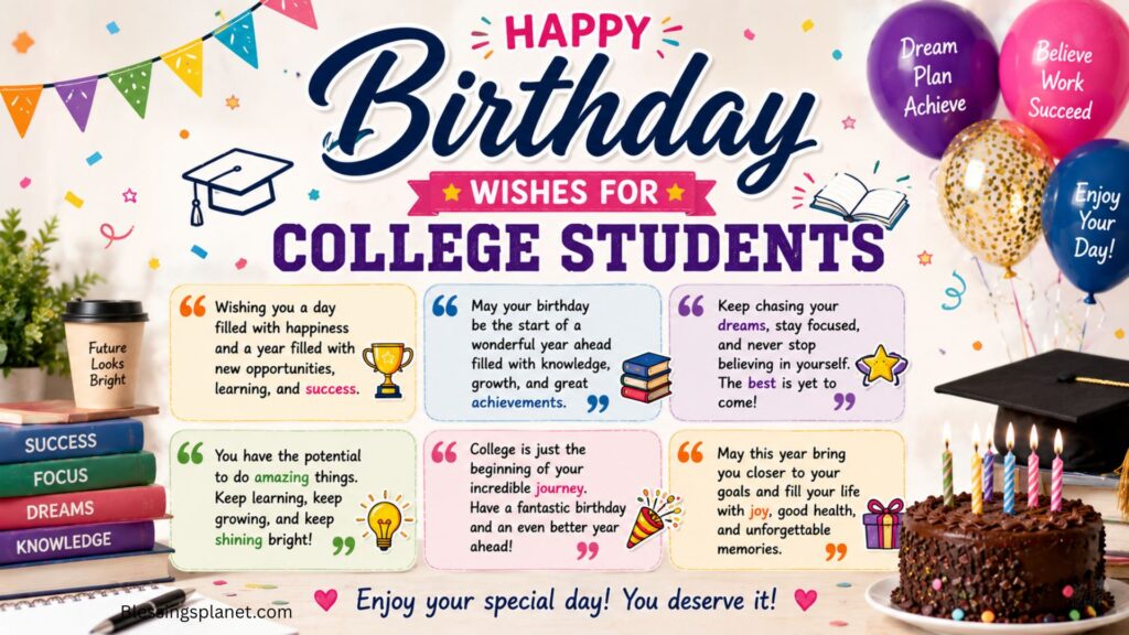 Birthday Wishes for College Students