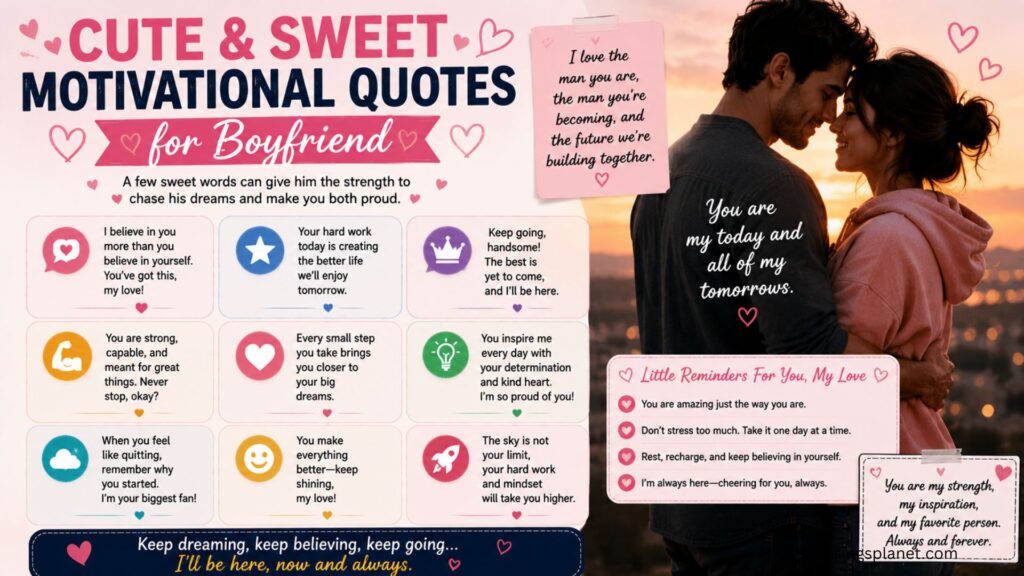 Cute and Sweet Motivational Quotes for Boyfriend