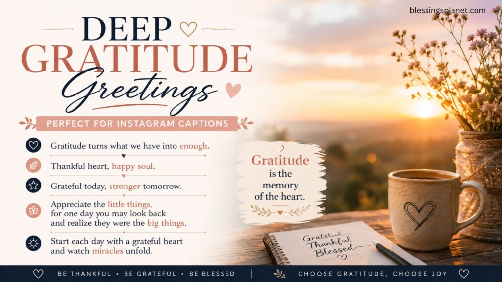 Deep Gratitude Greetings Perfect for Instagram Captions