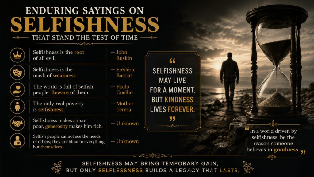 Enduring Sayings on Selfishness That Stand the Test of Time
