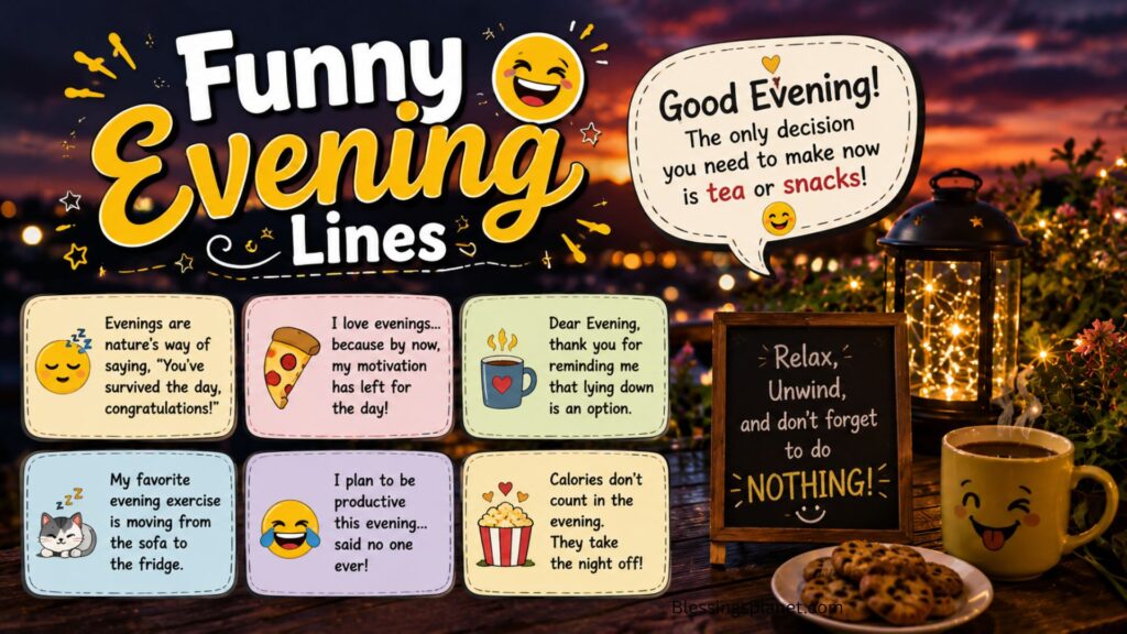 Funny Evening Lines