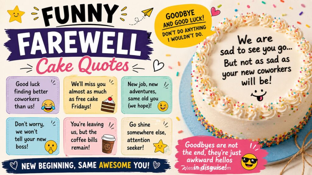 Funny Farewell Cake Quotes