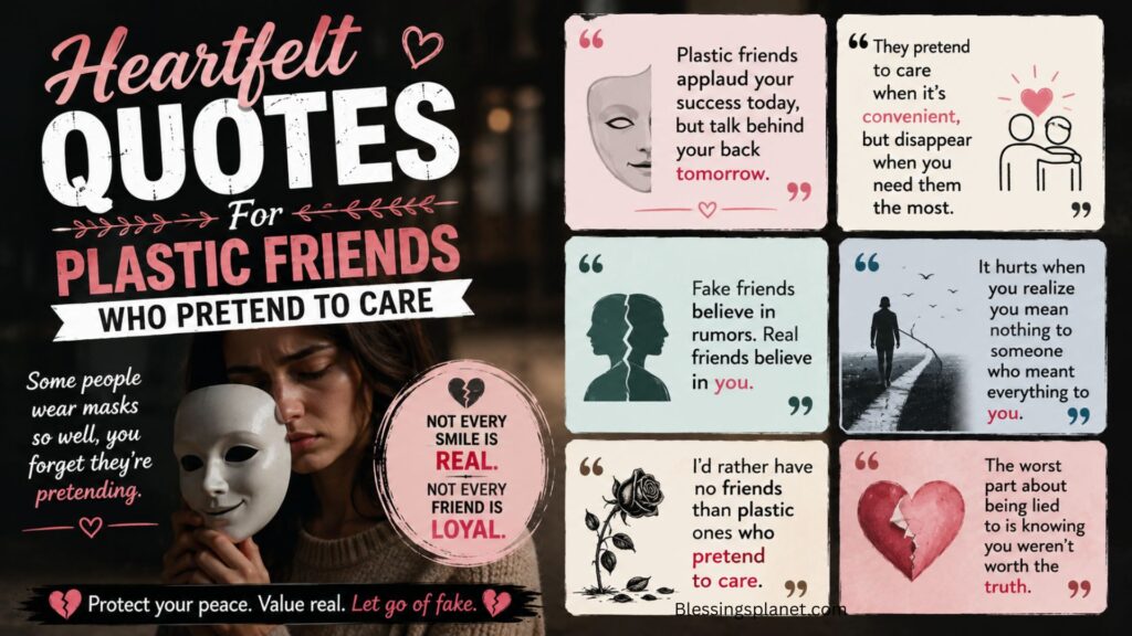 Heartfelt Quotes For Plastic Friends Who Pretend To Care