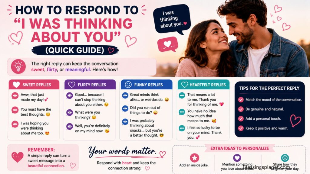 How to Respond to I Was Thinking About You (Quick Guide)