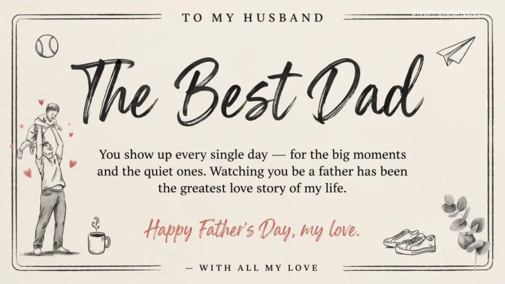 Husband Dad Quotes from Wife to Celebrate Father's Day