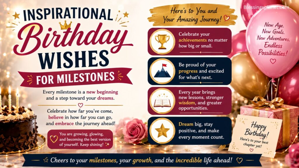 Inspirational Birthday Wishes for Milestones