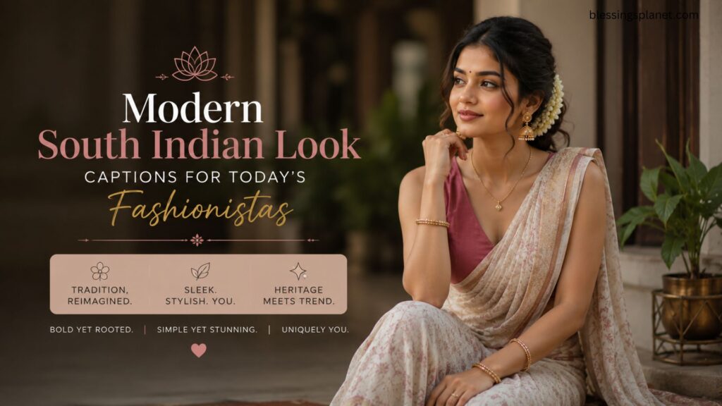 Modern South Indian Look Captions for Today’s Fashionistas