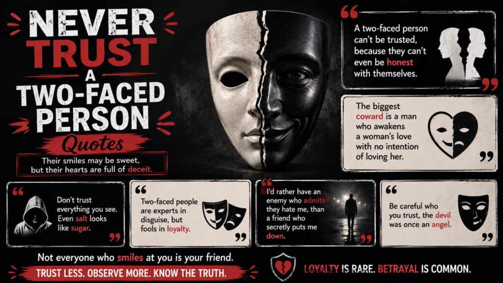Never Trust A Two-faced Person Quotes
