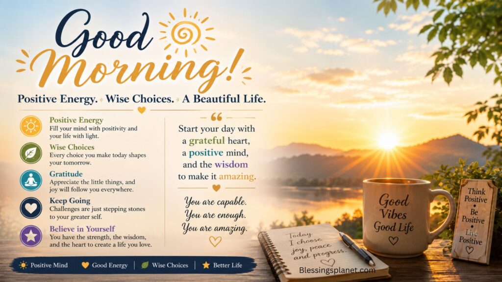 Positive Energy Wisdom Good Morning Quotes