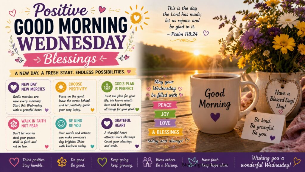 Positive Good Morning Wednesday Blessings