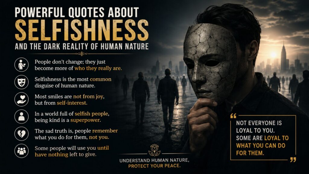 Powerful Quotes About Selfishness and the Dark Reality of Human Nature