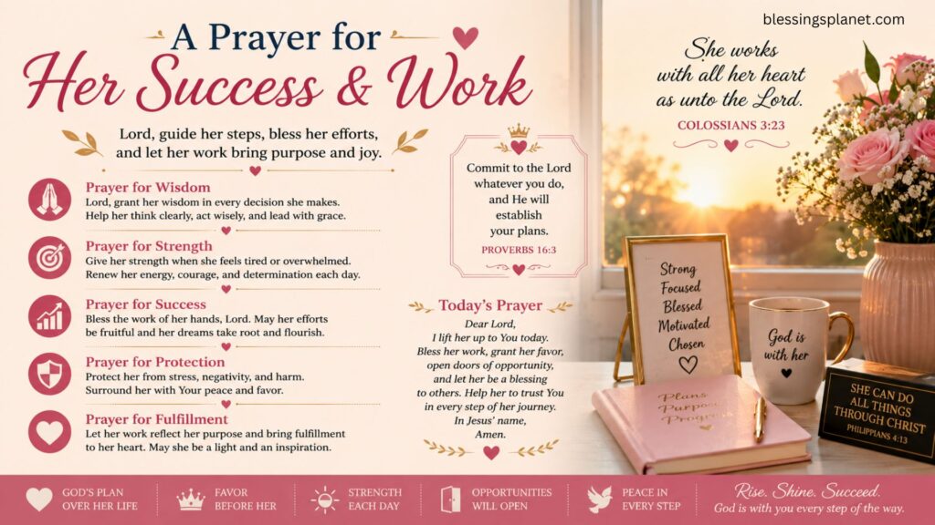Prayer for Her Success & Work
