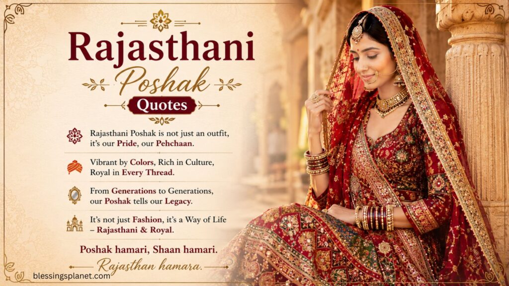 Rajasthani Poshak Quotes for Instagram