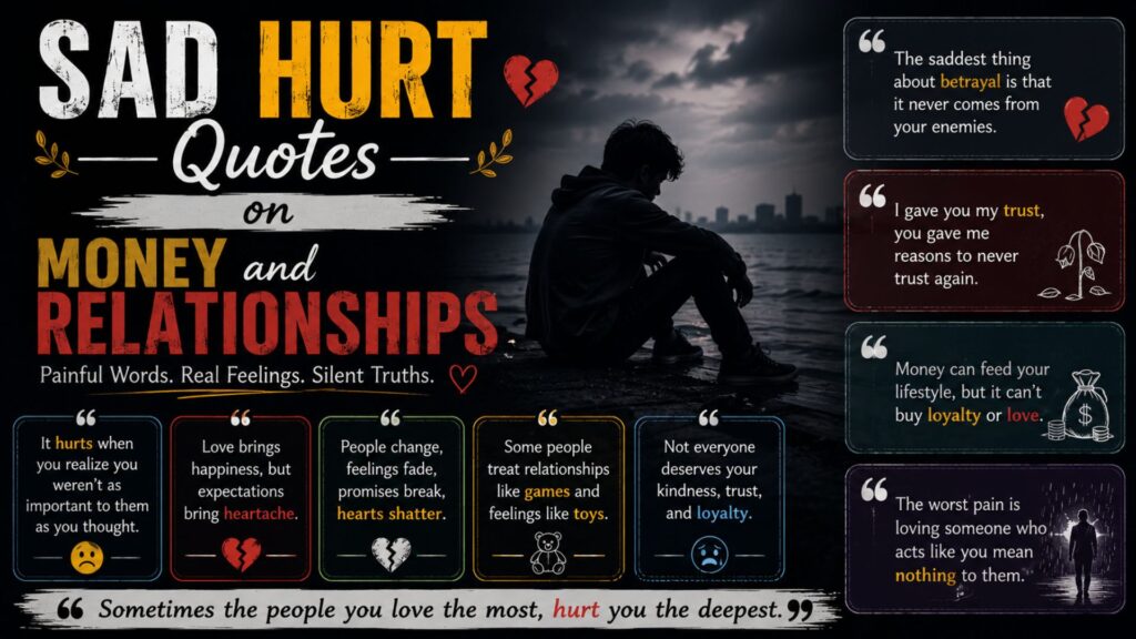 Sad Hurt Quotes on Money and Relationships