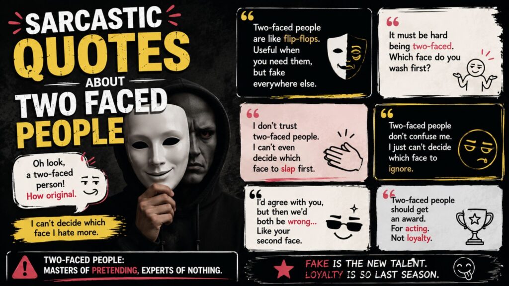 Sarcastic Quotes About Two Faced People