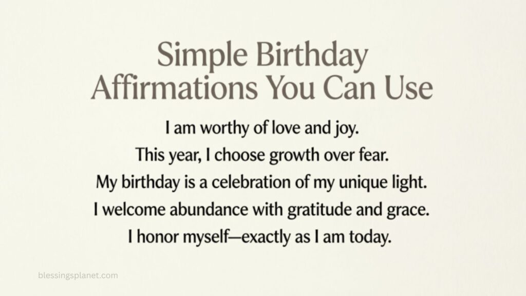 Simple Birthday Affirmations You Can Use