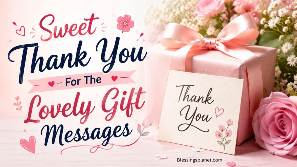 Sweet Thank You For The Lovely Gift Messages 🌸