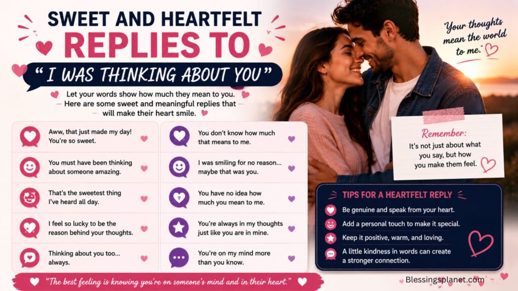 Sweet and Heartfelt Replies to I Was Thinking About You