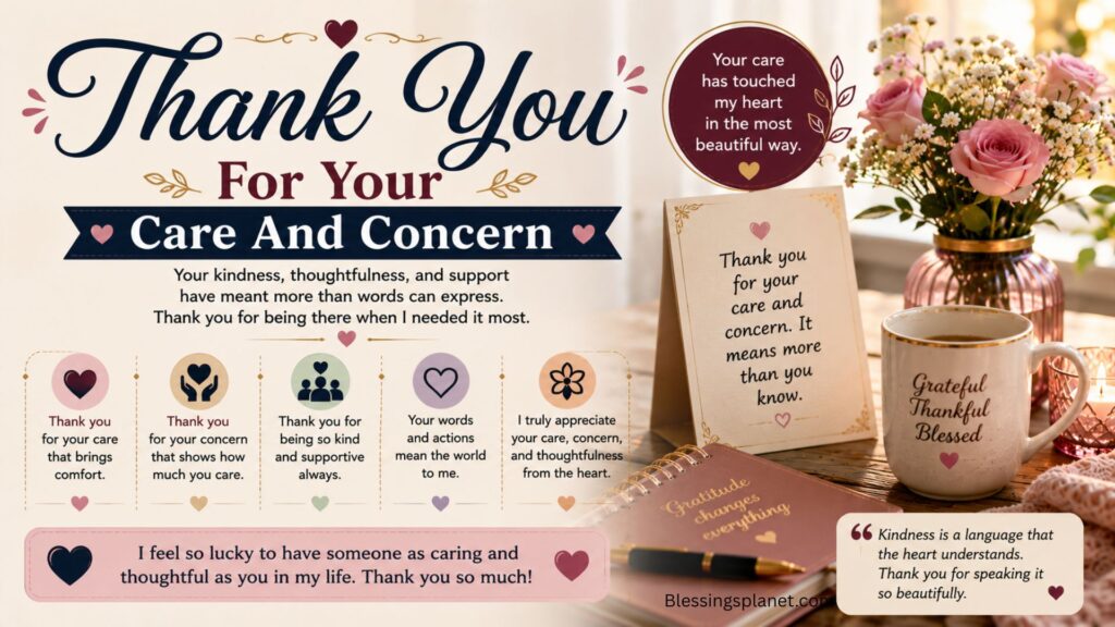 Thank You For Your Care And Concern Message