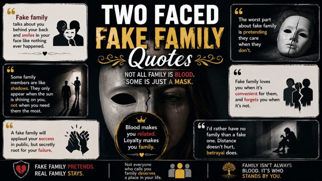 Two Faced Fake Family Quotes
