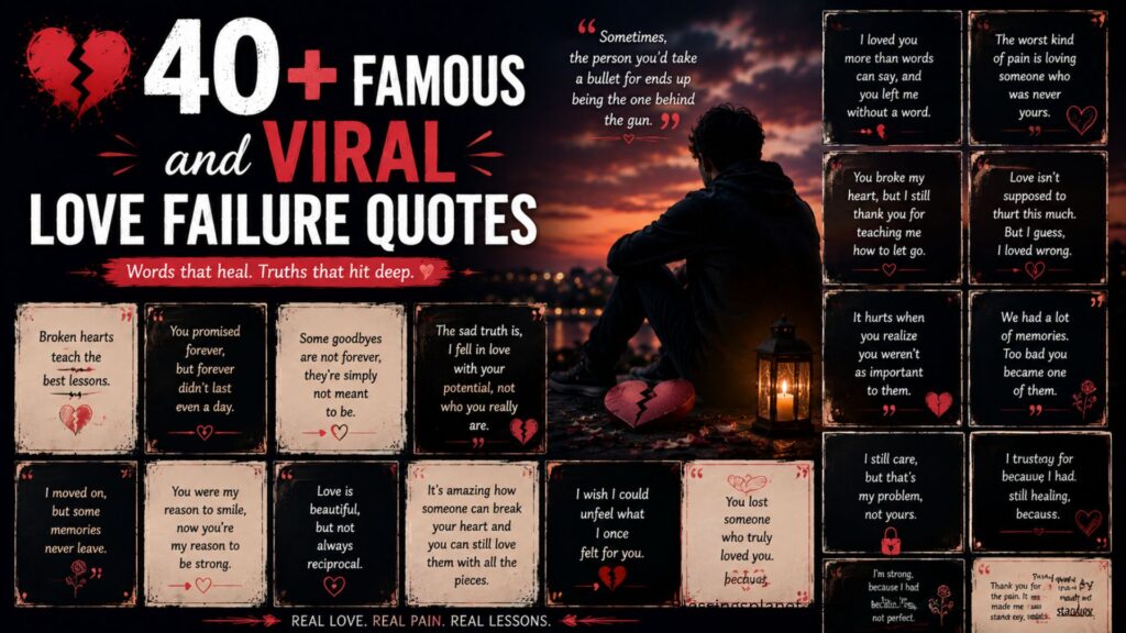 💔 40+ Famous and Viral Love Failure Quotes